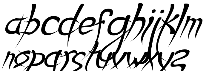 Psycho Italic Font LOWERCASE
