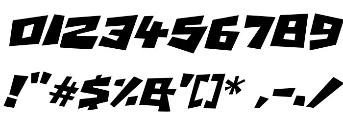 Psycho RObots Italic Font OTHER CHARS