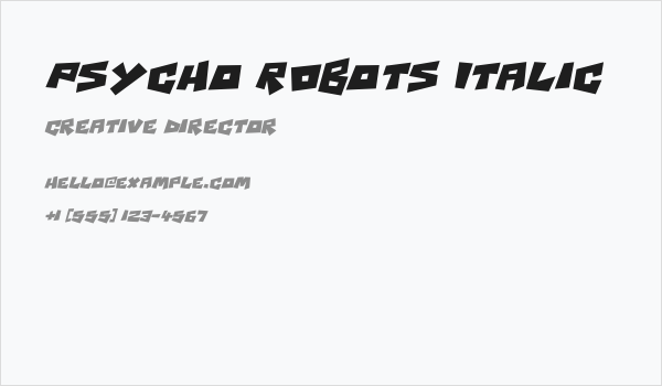 Psycho RObots Italic Business Card