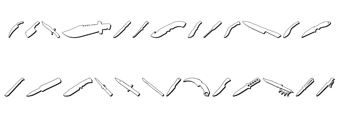 Psycho's Toolshed 3D Font LOWERCASE