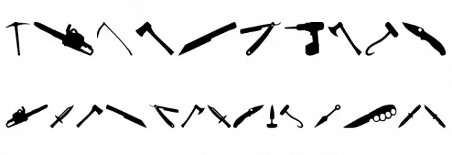 Psycho's Toolshed Font OTHER CHARS