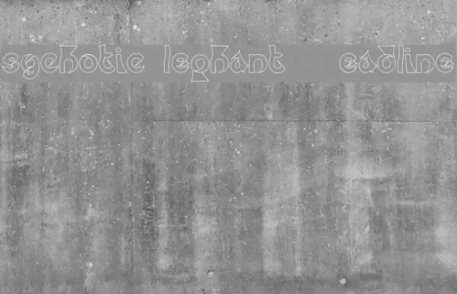Psychotic Elephant   Headline 字体 examples