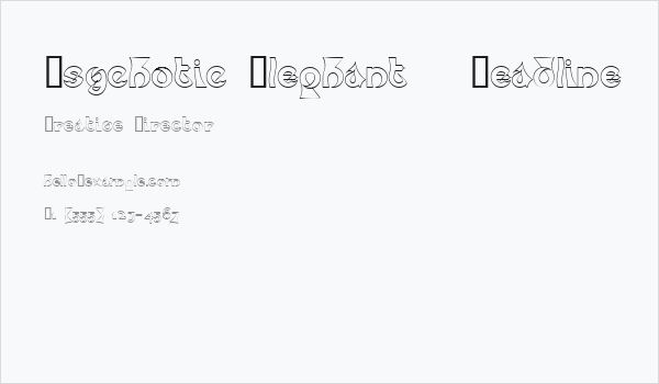 Psychotic Elephant   Headline Business Card