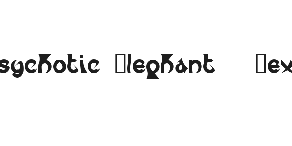 Psychotic Elephant   Text Logo