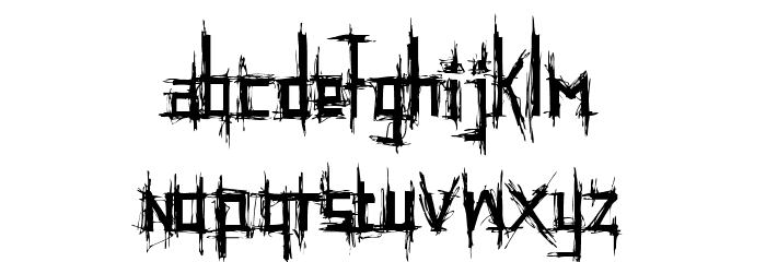 Psychotic Font LOWERCASE