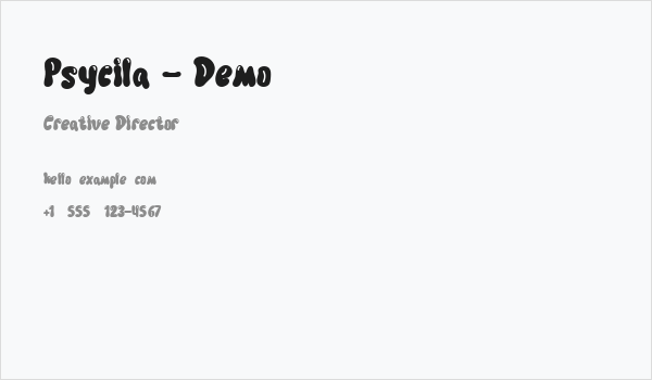 Psycila - Demo Business Card