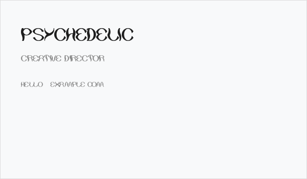 psychedelic Business Card