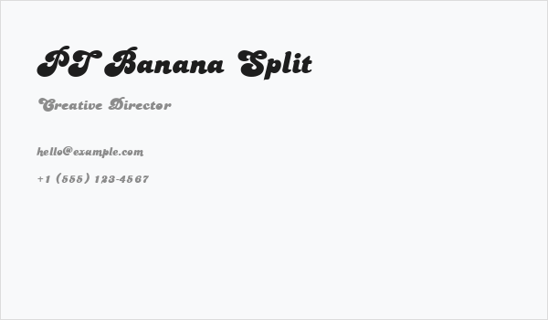 PT Banana Split Business Card