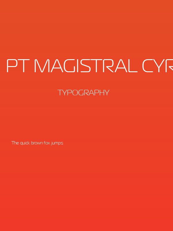 PT Magistral Cyrillic Poster