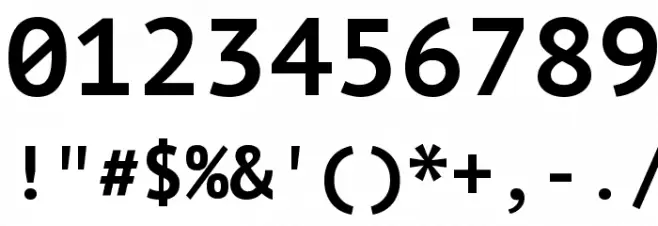 PT Mono Bold Font OTHER CHARS