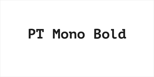 PT Mono Bold Logo