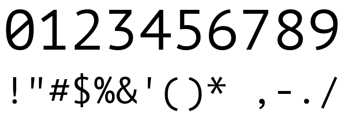 PT Mono フォント その他の文字