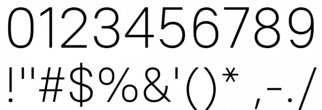 PT Root UI Light Font OTHER CHARS