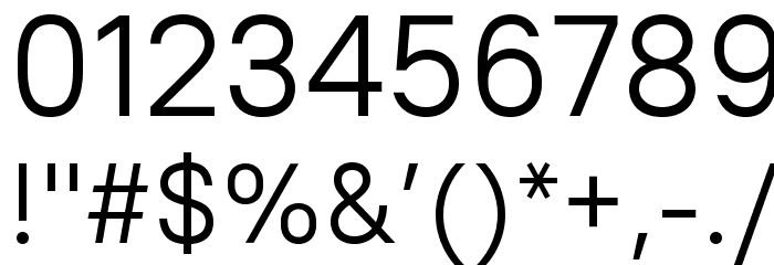 PT Root UI Font OTHER CHARS