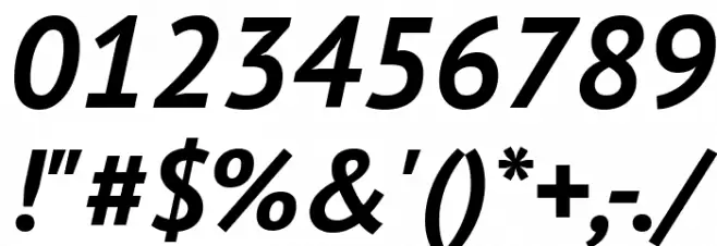 PT Sans Bold Italic Font OTHER CHARS