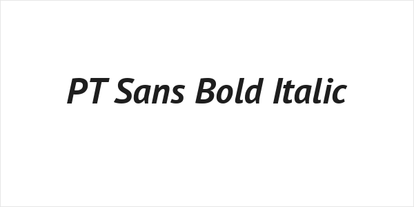 PT Sans Bold Italic Logo