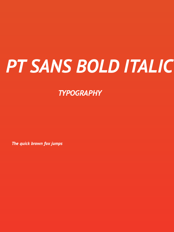 PT Sans Bold Italic Poster