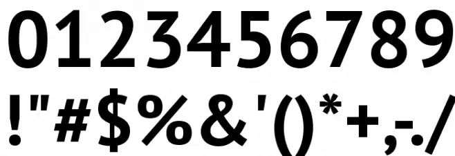 PT Sans Bold Font OTHER CHARS