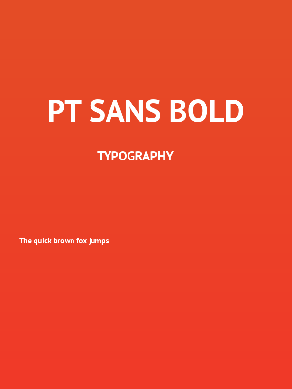PT Sans Bold Poster