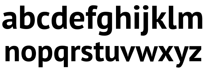 PT Sans Bold Font LOWERCASE
