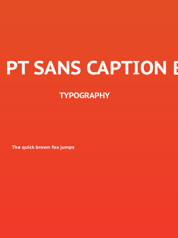 PT Sans Caption Bold Poster