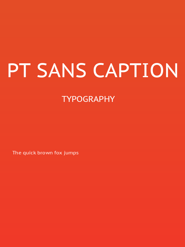 PT Sans Caption Poster