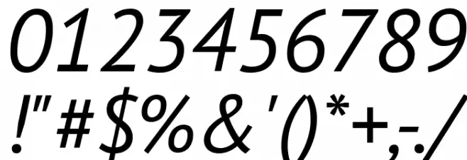 PT Sans Italic Font OTHER CHARS