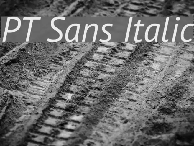 PT Sans Italic Font examples