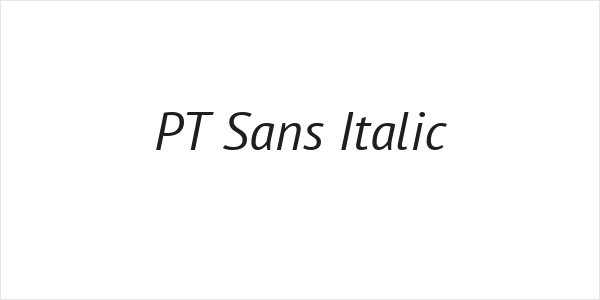 PT Sans Italic Logo