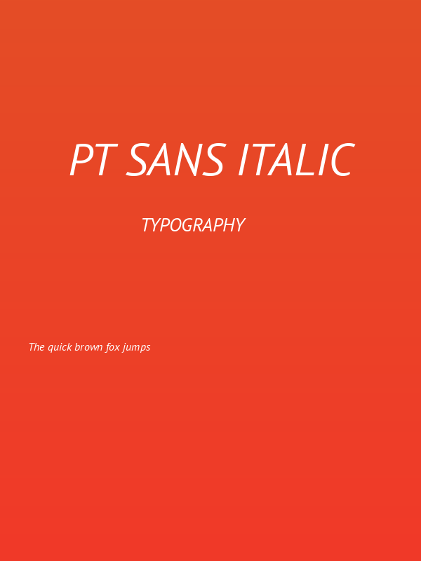 PT Sans Italic Poster