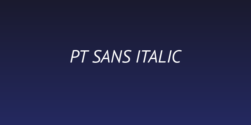 PT Sans Italic Social Header