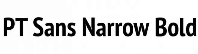PT Sans Narrow Bold  Frei Schriftart Herunterladen