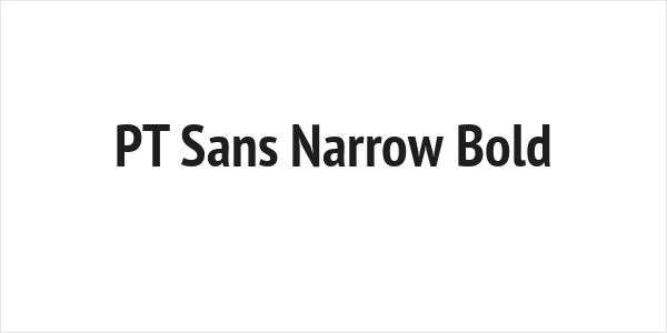 PT Sans Narrow Bold Logo