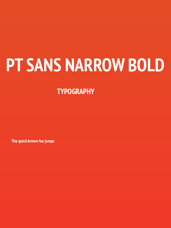 PT Sans Narrow Bold Poster