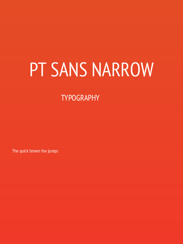 PT Sans Narrow Poster