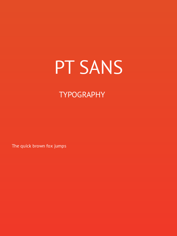 PT Sans Poster
