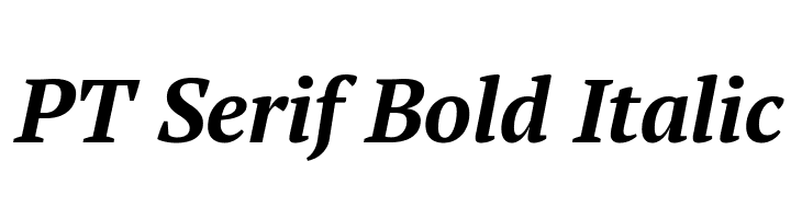 PT Serif Bold Italic Font