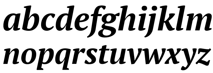 PT Serif Bold Italic Font LOWERCASE