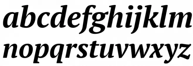 PT Serif Bold Italic Font LOWERCASE