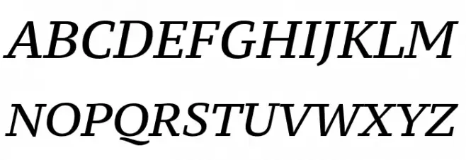 PT Serif Caption Italic 字体 大写