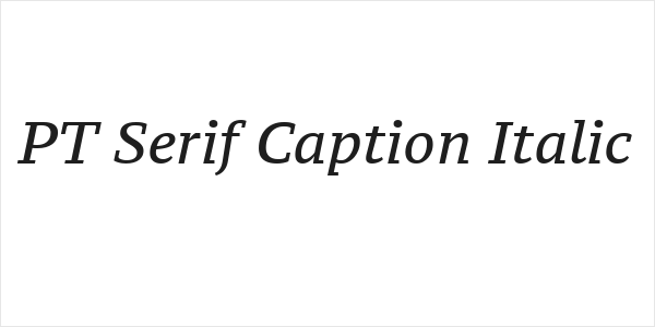 PT Serif Caption Italic Logo