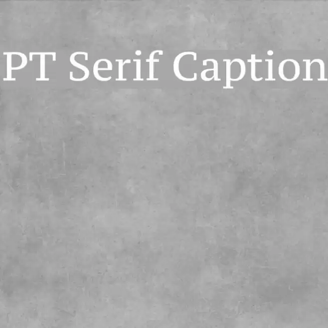 PT Serif Caption Fonte examples
