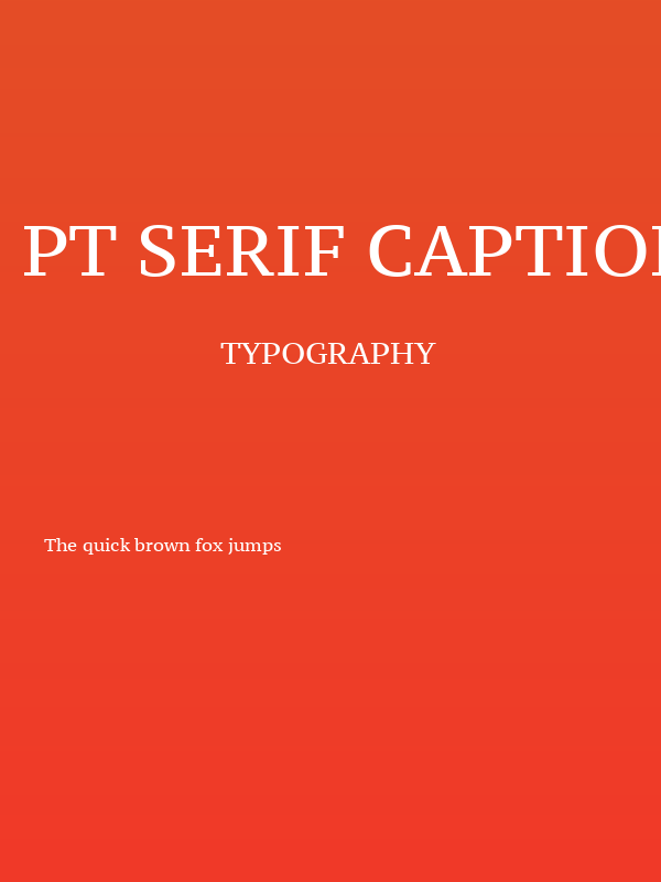 PT Serif Caption Poster