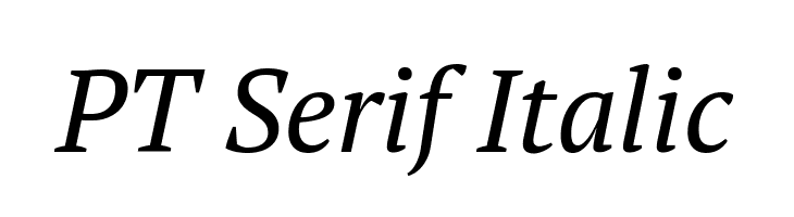 PT Serif Italic Font