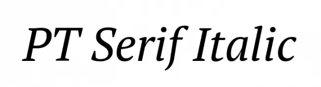 PT Serif Italic  Frei Schriftart Herunterladen