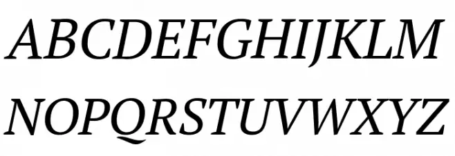 PT Serif Italic Fonte MAIÚSCULAS