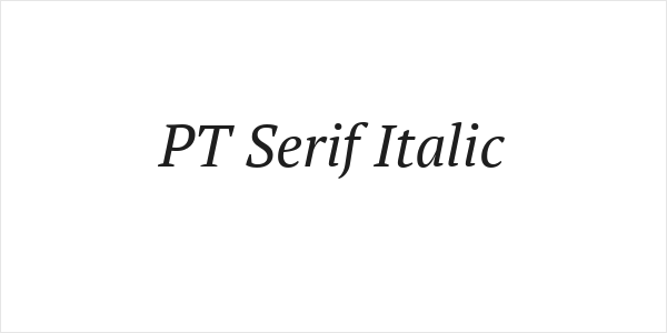 PT Serif Italic Logo