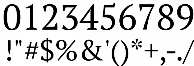 PT Serif Font OTHER CHARS