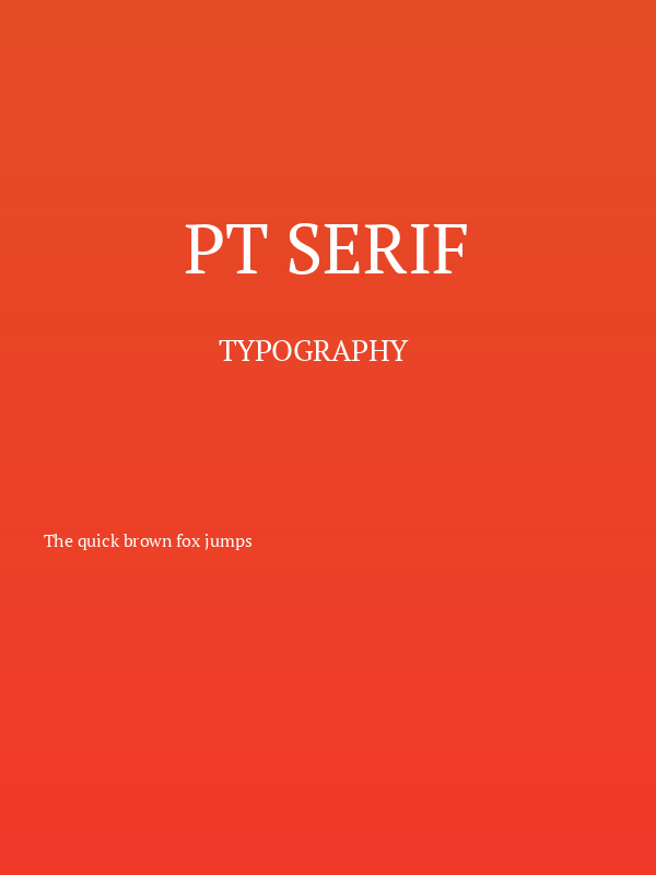 PT Serif Poster