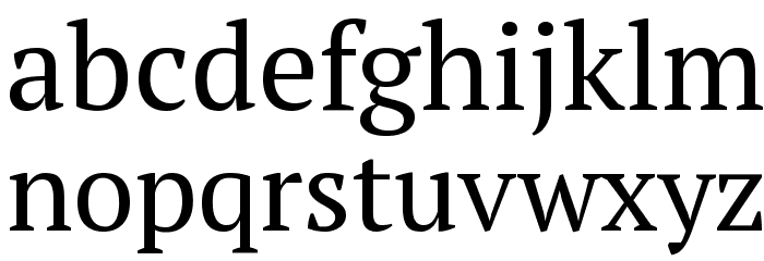 PT Serif Font LOWERCASE